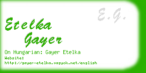 etelka gayer business card